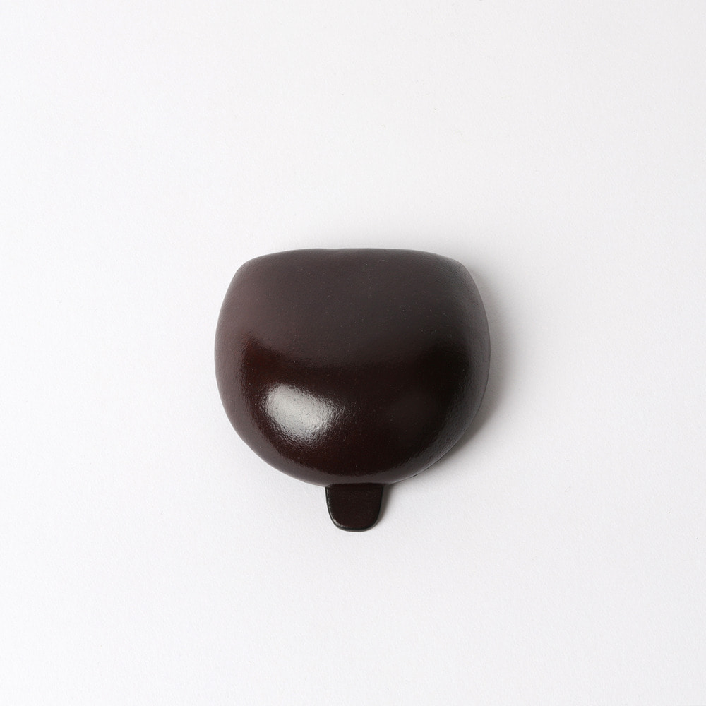 [일부세토] Leather Coin Pouch — Dark Brown