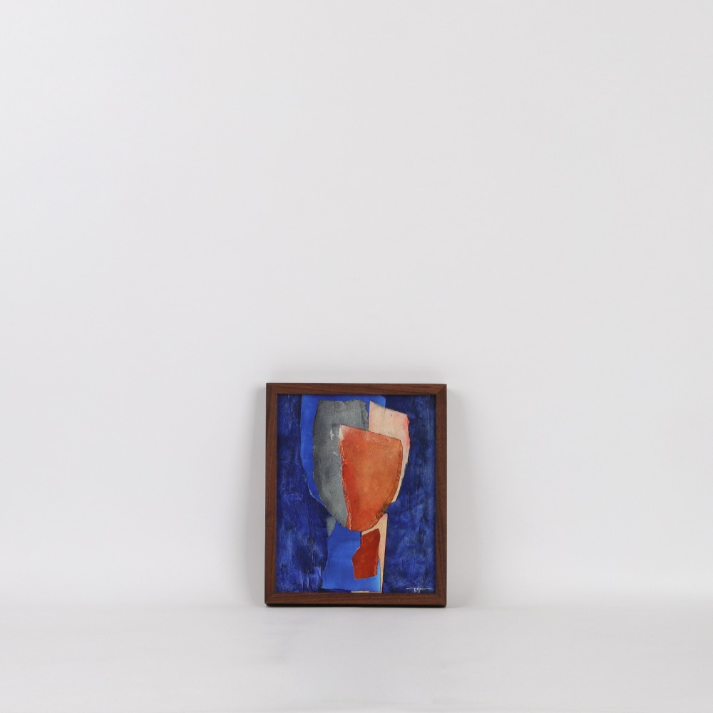 [보리아나] Modern Abstract Art Print — Born of Blue (액자포함)