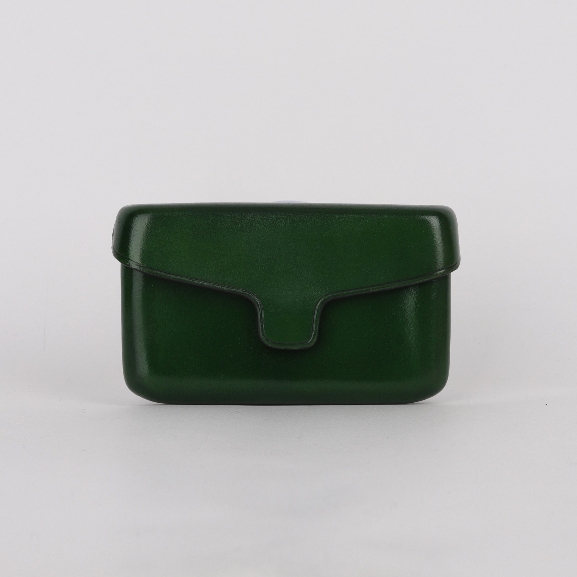 [일부세토] Leather Card Holder With Magnetic — Forestgreen